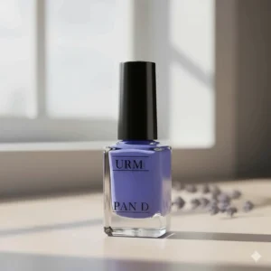 A single bottle of periwinkle nail polish displayed on a light background, emphasizing the brand and shade.