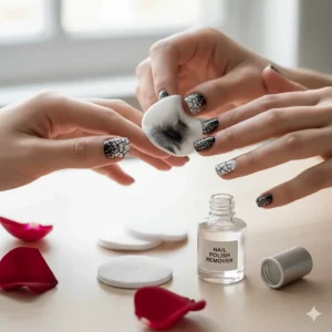 Quick and easy method for how to remove crackle nail polish without damaging the natural nail.