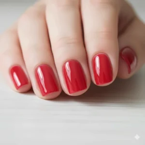 Example showcasing how layering jelly nail polish shades creates a deeper, more dimensional, and buildable color effect.