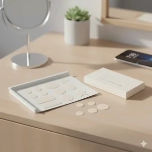 Variety of patch sizes and shapes designed for targeted overnight acne treatment on different face areas.