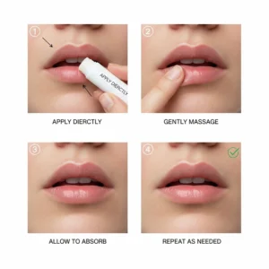 Step-by-step guide on applying medicated lip balm to maximize absorption and healing.