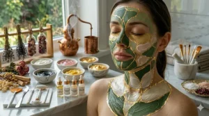 Firming cream applied to the neck and chest as part of a targeted skincare routine.