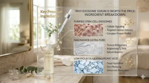 Detailed breakdown of premium ingredients in effective exosome serums that justify the cost.