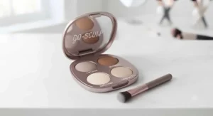 Compact travel-sized contour palette for beginners with a built-in mirror.