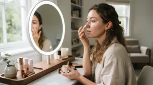 Using a hydrating face primer for dry skin to create a dewy makeup base before foundation