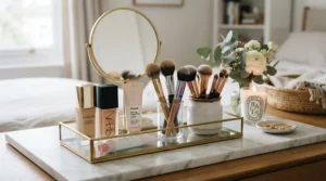 Incorporating a face primer for large pores into a daily makeup routine for seamless coverage.