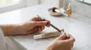 Pairing a lip liner with a lip primer for long-lasting lipstick wear throughout the day.